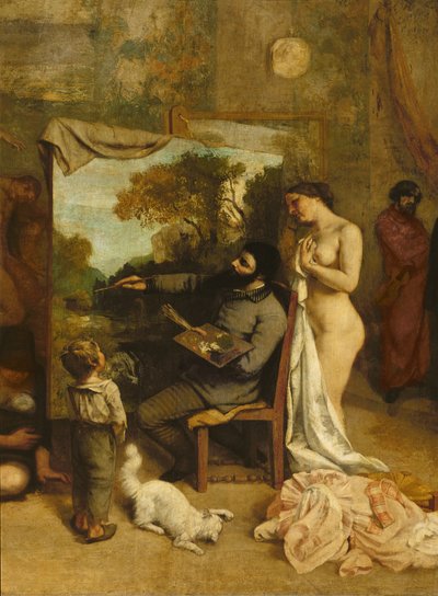 El estudio del artista, una alegoría real (detalle) de Gustave Courbet